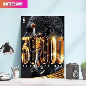Congratulations To LeBron James Is The Second Player In NBA History To Score 38K Career Points Home Decorations Canvas-Poster