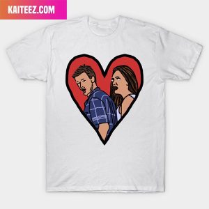 Couple in Valentine Heart Distracted Boyfriend Meme Valentines Day Style T-Shirt