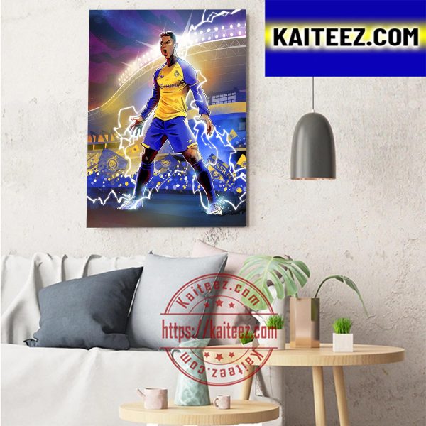 Cristiano Ronaldo Signs Al Nassr Team Saudi Arabian Art Decor Poster Canvas