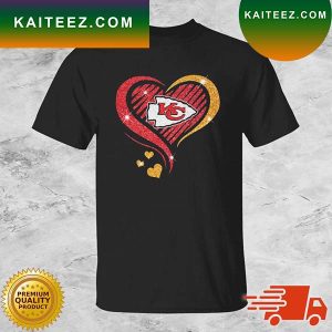 Diamond Heart Kansas City Chiefs Football T-shirt