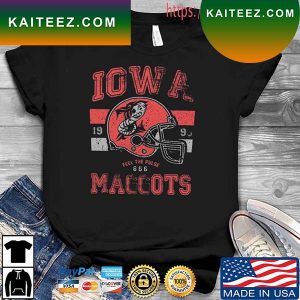 Distressed Logo Football Iowa Maggots T-Shirt