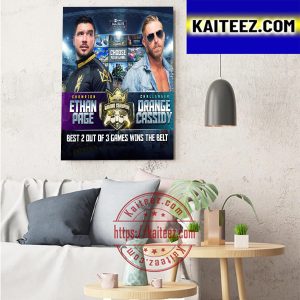 Ethan Page Vs Orange Cassidy In AEW Games All Elite Arcade Championship Match Art Decor Poster Canvas