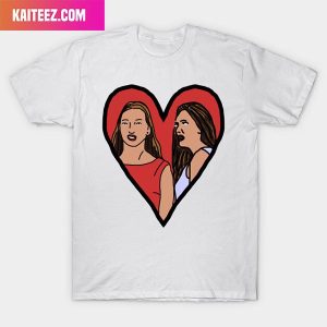 Female Couple Valentine Heart Distracted Boyfriend Meme Valentines Day Style T-Shirt