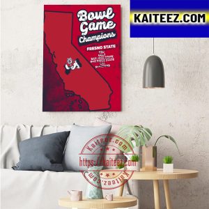 Fresno State Football Is Jimmy Kimmel LA Bowl Game Champions Art Decor Poster Canvas