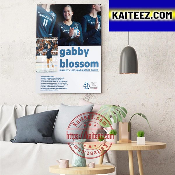 Gabby Blossom Is 2023 Honda Sport Award For Volleyball Art Decor Poster Canvas