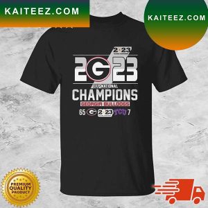 Georgia Bulldog 2023 CFP National Champions 65-07 TCU Horned Frogs T-shirt