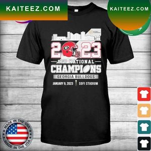 Georgia Bulldogs 2023 CFP National Champions city skyline T-shirt