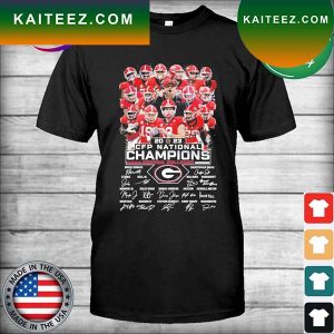 Georgia Bulldogs 2023 CFP National Champions signatures T-shirt