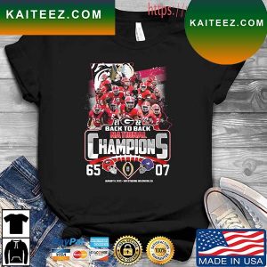 Georgia Bulldogs 21 21 Back To Back National Champions T-Shirt