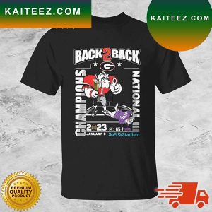 Georgia Bulldogs Back 2 Back National Champions 2023 Sofi Stadium T-shirt