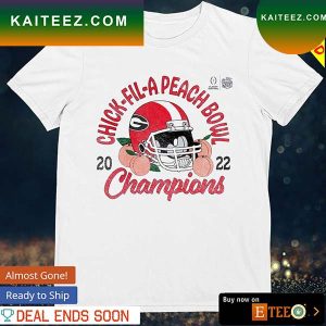 Georgia Bulldogs Chick-fil-A Peach Bowl 2022 champions T-shirt