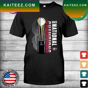 Georgia Bulldogs College Football Playoff 2023 National Champions Trophy T-Shirt