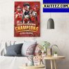 Georgia Bulldog Football The Top Dawgs 2022 Chick-fil-A Peach Bowl Champions Art Decor Poster Canvas