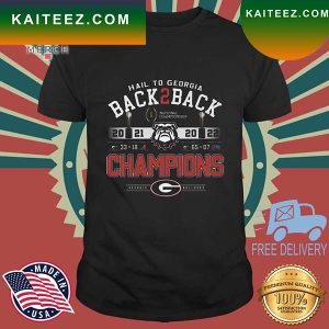 Georgia Bulldogs Hail To Georgia Back 2 Back National Championship 2021-2022 T-shirt