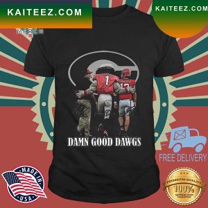 Georgia Bulldogs Kirby Smart Hairy Dawg And Stetson Bennett Damn Good Dawgs Signatures T-shirt