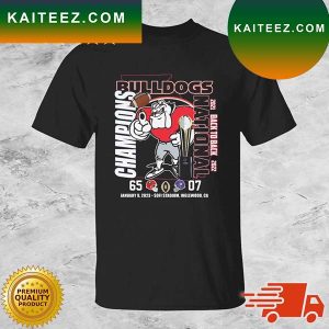 Georgia Bulldogs Uga Mascot Back To Back 2021-2022 National Champions T-shirt