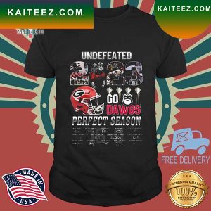 Georgia Bulldogs Undefeated 2023 Go Dawgs Perfect Season Signatures T-shirt