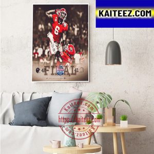 Georgia Football 2022 Chick-fil-A Peach Bowl Champions Art Decor Poster Canvas