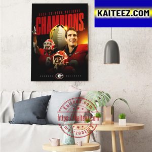 Georgia Football Back To Back National Champions Art Decor Poster Canvas