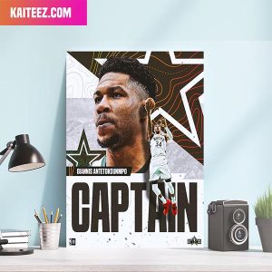 Giannis Antetokounmpo Milwaukee Bucks Is A NBA All Star Captain Canvas-Poster