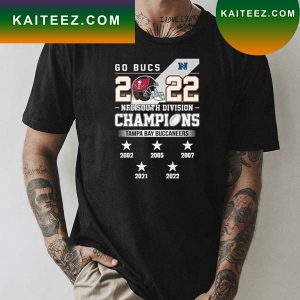 Go Bucs 2022 NFC South Division Champions Tampa Bay Buccaneers 2002-2022 T-shirt