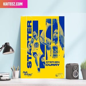 Golden State Warriors Nine NBA All Star Appearances Stephen Curry Home Decorations Canvas-Poster