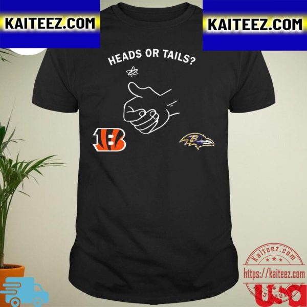 Heads Or Tails Cincinnati Bengals And Baltimore Ravens Vintage T-Shirt