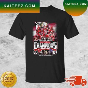 Hot Georgia Bulldogs 2021-2022 Back To Back National Champions 65-07 T-shirt