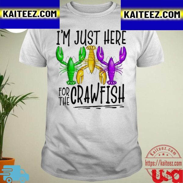 Im Just Here For The Crawfish MardI Gras 2023 Vintage T-Shirt