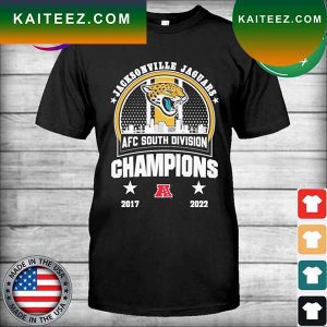 Jacksonville Jaguars 2022 AFC south division Champions 2017 2022 skyline T-shirt