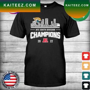Jacksonville Jaguars city skyline 2022 AFC south division Champions T-shirt