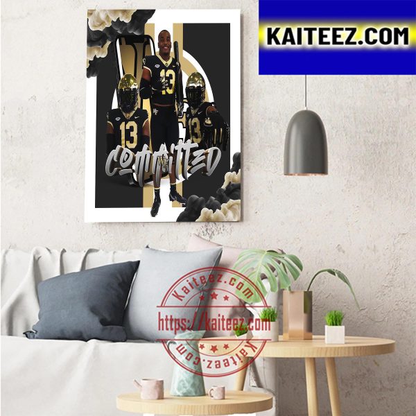 Jacob Roberts Committed Wake Forest Football Art Decor Poster Canvas