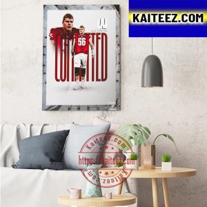 Jake Renfro Committed Wisconsin Football Art Decor Poster Canvas