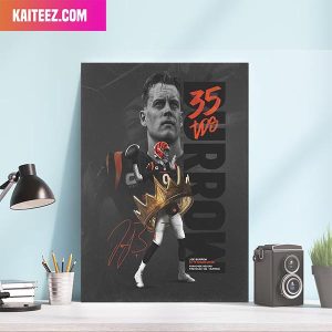 Joe Burrow Cincinnati Bengals Signature Rewriting The Record Book Home Decorations Poster-Canvas