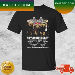 Journey 50th Anniversary 2008-2023 Thank You For The Memories Signatures T-shirt