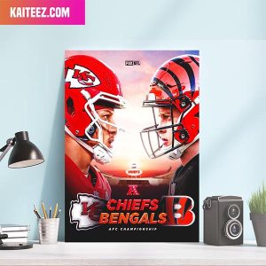 Kansas City Chiefs vs Cincinnati Bengals NFL Matchup AFC Championship Home Decor Canvas-Poster