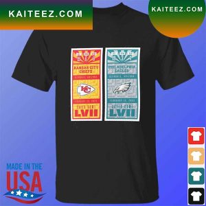 Kansas city Chiefs vs philadelphia eagles super bowl lvii matchup golden ticket T-shirt