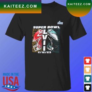 Kansas city Chiefs vs philadelphia eagles super bowl lvii matchup helmet decals 2023 T-shirt