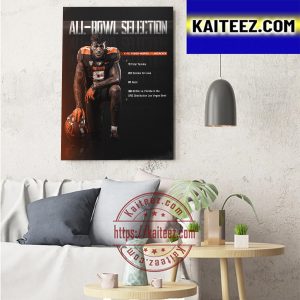 Kyrei Fisher Morris All Bowl Selection With Oregon State Football Art Decor Poster Canvas