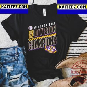 LSU Tigers 2022 SEC West Division Football Champions Slanted Knockout Vintage T-Shirt