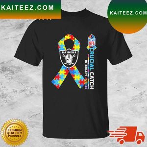 Las Vegas Raiders Crucial Catch Intercept Autism T-shirt