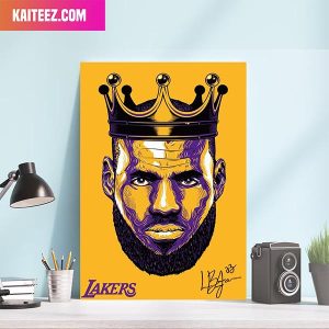 LeBron The King James Crown – Second Player Hit 38K Points In NBA History Signature Home Decorations Poster-Canvas