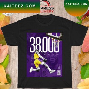 Lebron james second player in nba history to hit 38k T-shirt