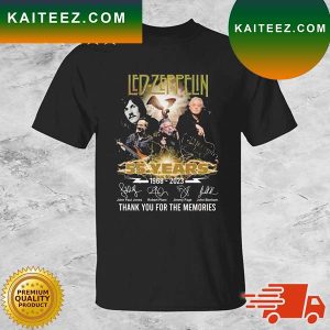 Led Zeppelin 55 Years 1968-2023 Thank You For The Memories Signatures T-shirt