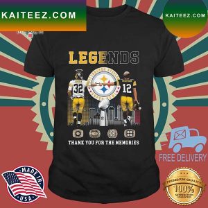 Legends Pittsburgh Steelers Harris And Bradshaw Thank You For The Memories Signatures T-Shirt