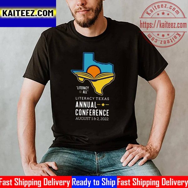 Literacy Texas Annual Conference 2022 Logo And Theme White Text Portrait Vintage T-Shirt