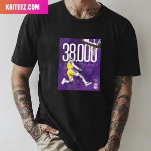 Los Angeles Lakers LeBron James Is Second Player In NBA History To Hit 38K Points Style T-Shirt