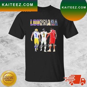 Louisiana Sports Team Leonard Fournette Taysom Hill And Zion Williamson Signatures T-Shirt