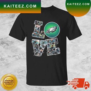 Love Philadelphia Eagles Signatures T-shirt