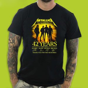 Metallica Lux Aeterna 42 Years 1981-2023 Thank You For The Memories Signatures Premium T-Shirt